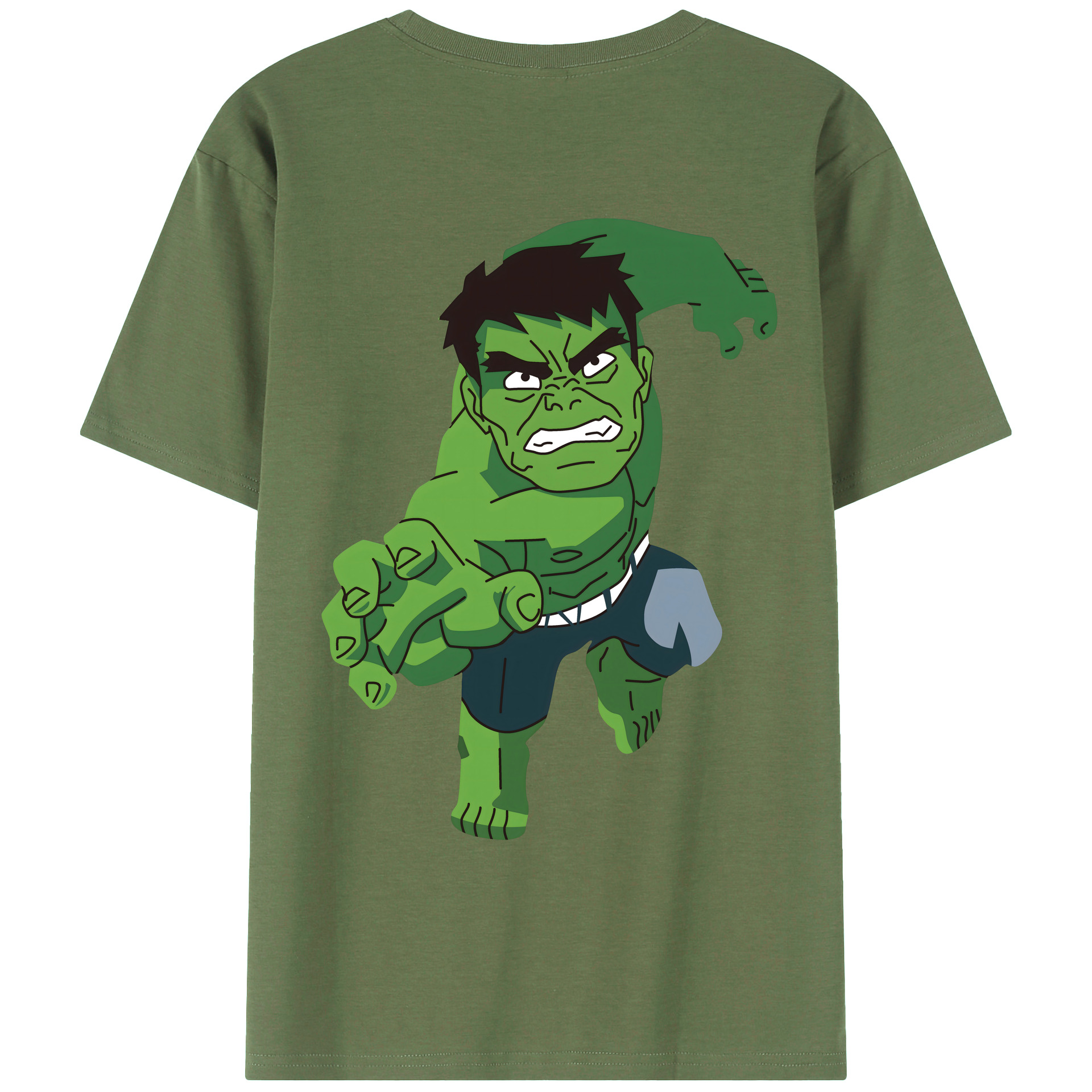 （画像用） アベンジャーズ The Avengers 綿100％ メンズ半袖Tシャツ（バックプリント） 通気性